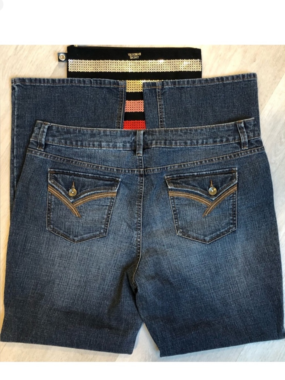 Apt.9 Embroidered Pocket Bootcut Jeans Size 16